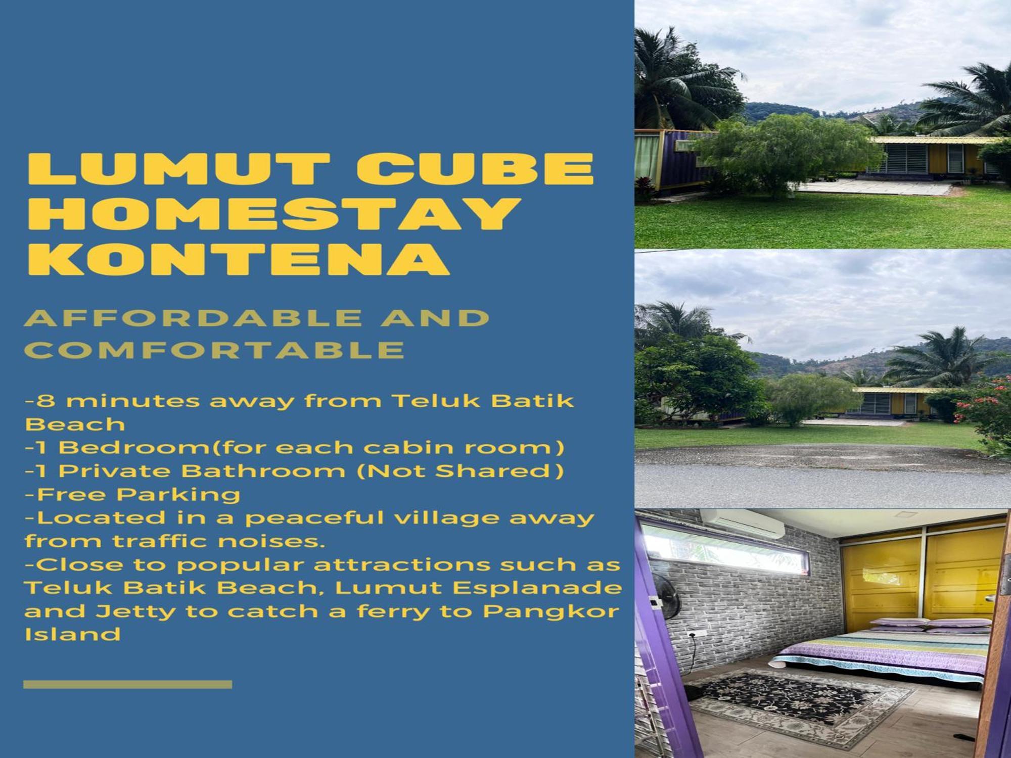 Purple Cube At Lumut Cube Homestay Kontena Extérieur photo